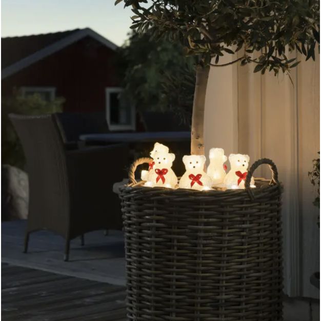 Konstsmide Lumières de Noël - ours - 10 x 8 x 12 cm - IP44 - transparent