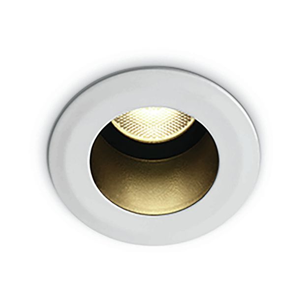 ONE Light COB Dark Light Range - spot à encastrer - Ø 53 mm, Ø 42 mm à encastrer - 7W LED inclus - IP44 - blanc