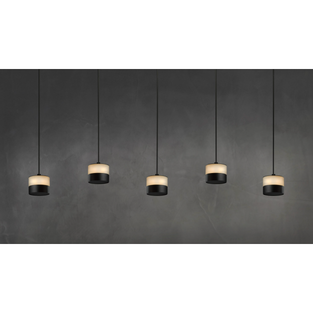 Heatsail Glow - lampe suspendue avec fonction chauffante - ø 17 x 17 x 150 cm - lot de 5 - IP43 - noir