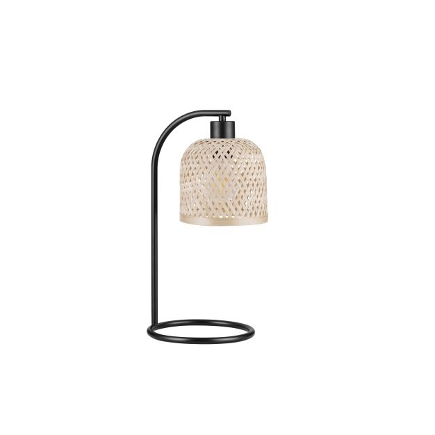 Nova Luce Intra - lampe de table - Ø 16 x 41 cm - bambou naturel et noir