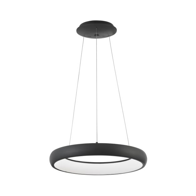 Nova Luce Albi - lampe suspendue - Ø 41 x 120 cm - 32W LED dimmable inclus - noir sable