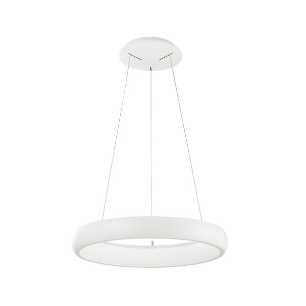 Nova Luce Albi - lampe suspendue - Ø 41 x 120 cm - 32W LED dimmable inclus - blanc sable