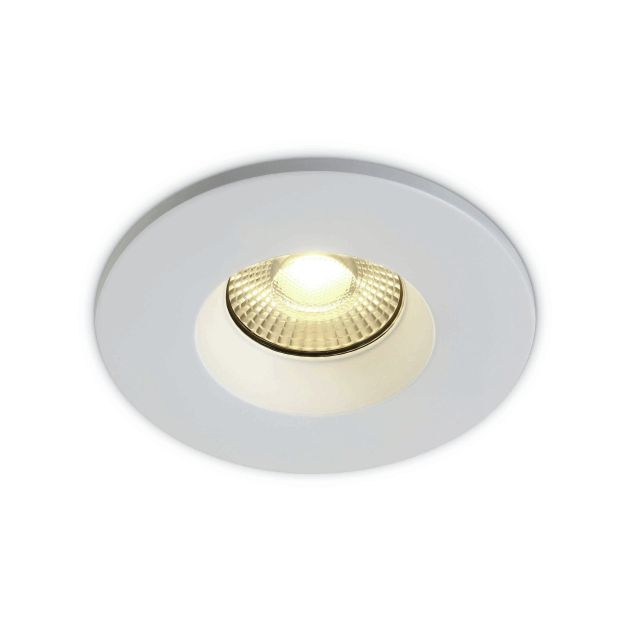 ONE Light Fire Rated Range - spot encastré - Ø 78 mm, Ø 65 mm encastré - 7W LED dimmable inclus - IP65 - blanc - couleur de lumière réglable