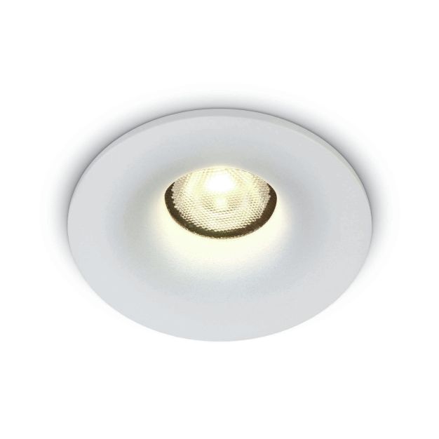 ONE Light COB Range - spot à encastrer - Ø 80 mm, Ø 60 mm à encastrer - 7W LED inclus - IP54 - blanc - couleur de lumière blanc chaud