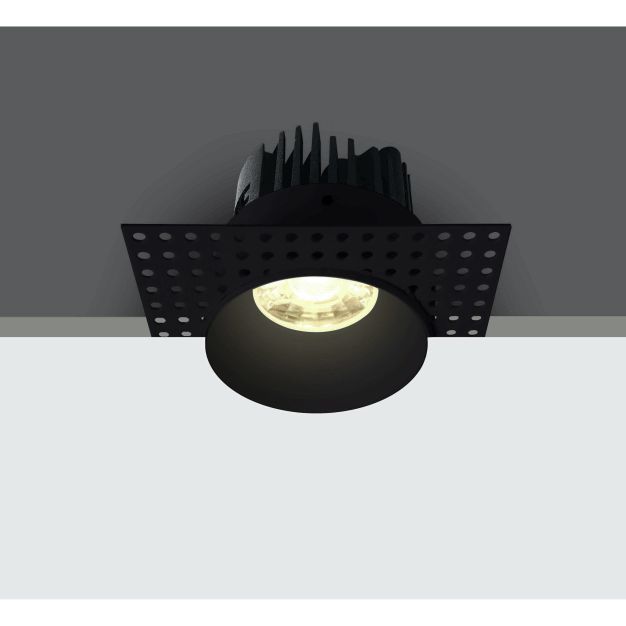 ONE Light Trimless Range - spot encastré - Ø 66 mm, Ø 83 mm encastré - 7W LED inclus - IP54 - noir