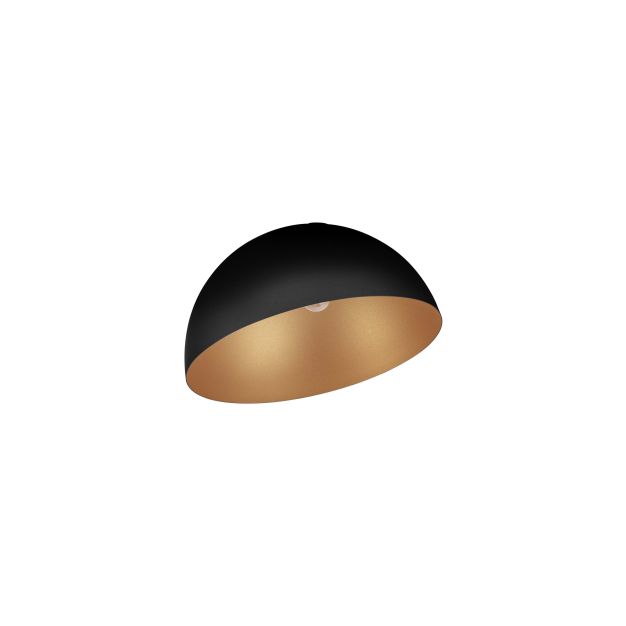 Nova Luce Onia - plafonnier - Ø 50 x 31 cm - noir sablé et or