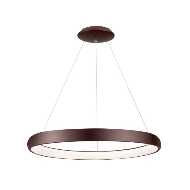 Nova Luce Albi - lampe suspendue - Ø 81 x 120 cm - 80W LED dimmable inclus - brun café