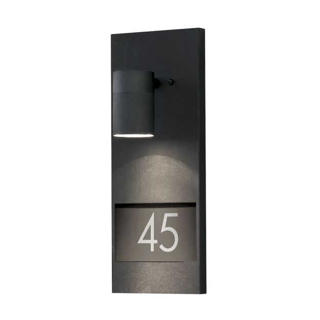 Konstsmide Modena House Number - applique murale extérieure - 16 x 11 x 41 cm - IP44 - noir
