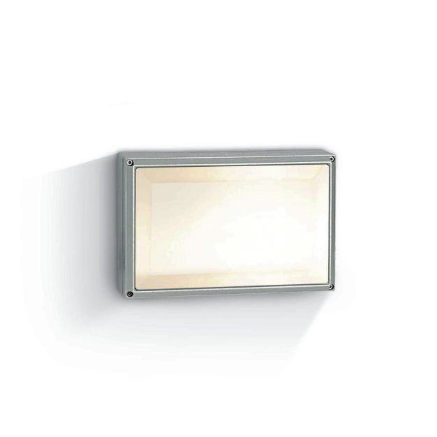 ONE Light Square E27 Outdoor - plafonnier extérieur - 27,5 x 18 x 8 cm - IP54 - gris