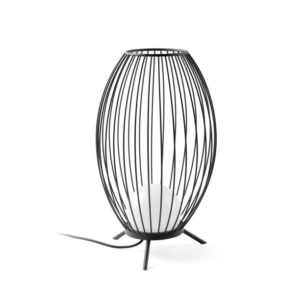 Faro Cage - lampadaire - Ø 13,4 x 57 cm - 12W LED inclus - IP65 - gris foncé