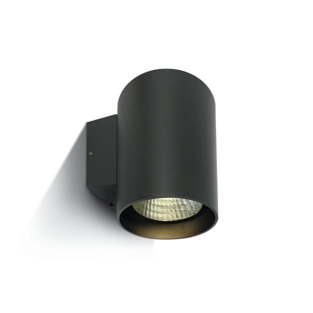 ONE Light Outdoor Wall Cylinders High Power - applique murale extérieure - 14 x 18 x 18,5 cm - 20W LED dimmable inclus - IP65 - anthracite - couleur de lumière blanc chaud