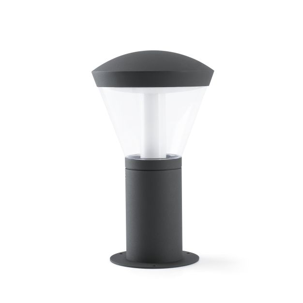 Faro Shelby - lampe de jardin - Ø 19 x 33 cm - 10W LED inclus - IP65 - gris foncé