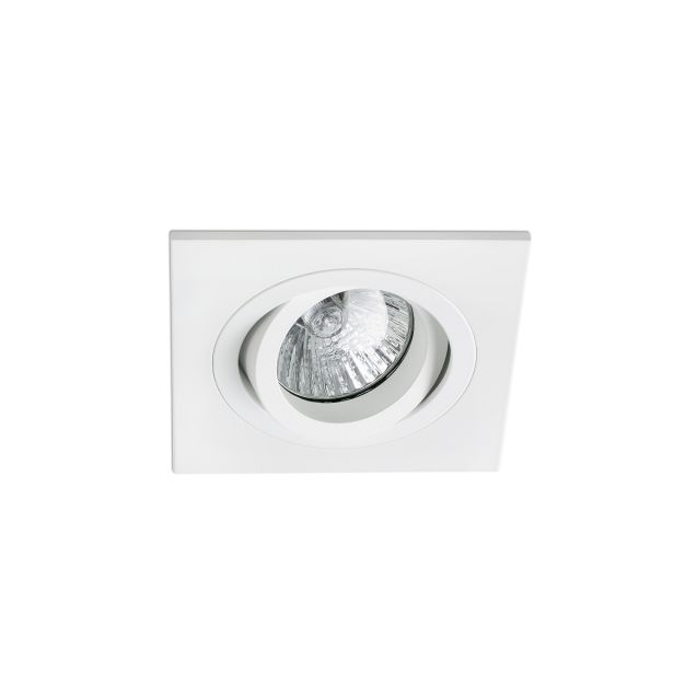 Faro Radon - spot encastré - 92 x 92 mm, Ø 80 mm encastrable - blanc mat
