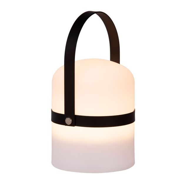 Lucide Little Joe - lampe de table d'extérieur - Ø 10 x 18,5 cm - gradateur à 3 niveaux - 3W LED inclus - IP44 - noir