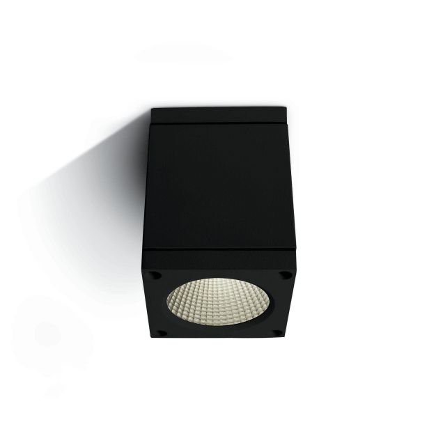 ONE Light Outdoor Ceiling Cylinders - plafonnier d'extérieur - 8 x 8 x 10,7 cm - 6W LED inclus - IP54 - noir