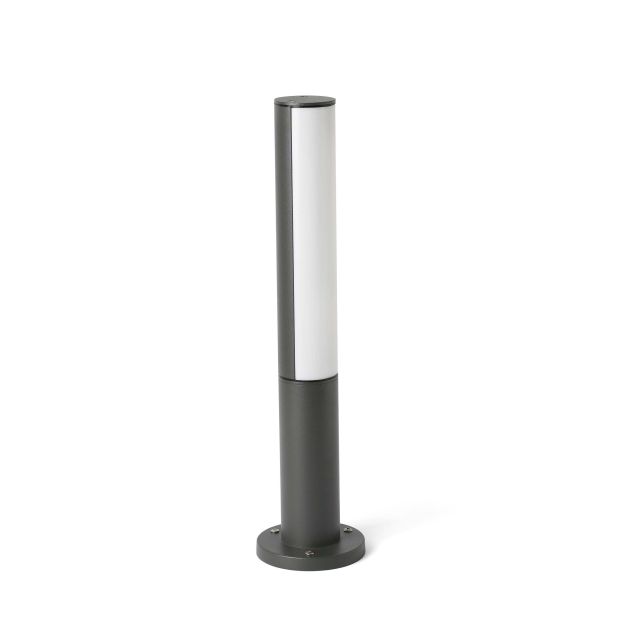 Faro Beret - lampe de jardin - Ø 11,5 x 50 cm - 8W LED inclus - IP54 - gris foncé