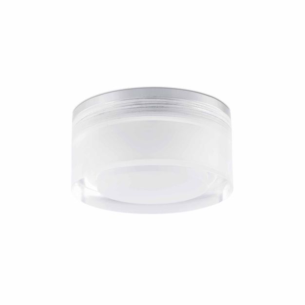 Faro Ebba - plafonnier/mural - Ø 7 x 6,5 cm - 4W LED inclus - IP44 - argenté
