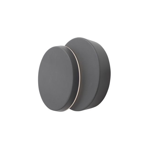 Nova Luce Gravity - applique d'extérieur - 14 x 4,8 x 14 cm - 12W LED inclus - IP54 - gris foncé