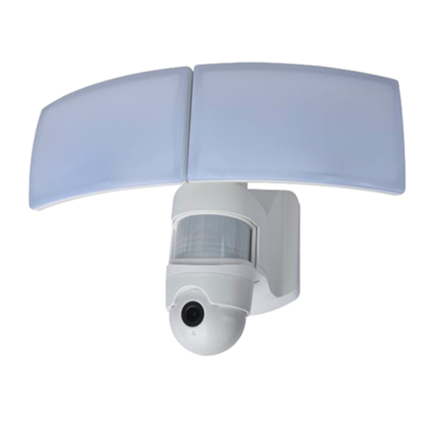 Lutec Libra - applique murale extérieure avec détecteur de mouvement et caméra - smart lighting - Lutec Connect - 20,2 x 30,9 x 22,7 cm - 36W LED inclus - IP44 - blanc satiné