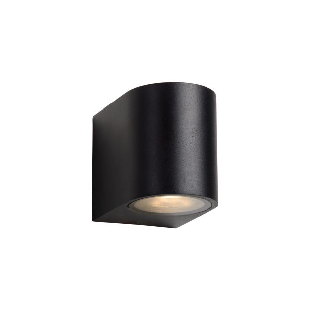 Lucide Zora Round 1 - applique murale extérieure - 6,5 x 9 x 8 cm - 5W LED dimmable inclus - IP44 - noir