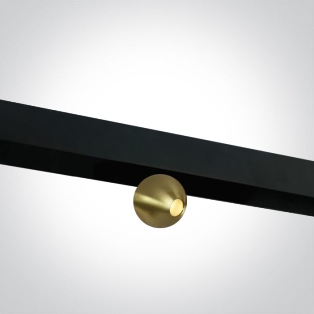 ONE Light système de rail magnétique - Ball Lights - spot sur rail - Ø 5,4 x 8 cm - 7W LED inclus - or