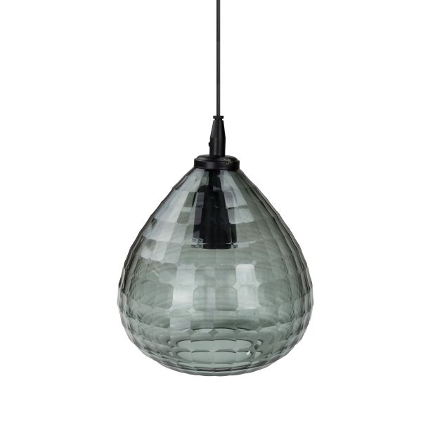 Vico Hexagon - lampe suspendue - Ø 20 x 120 cm - fumé