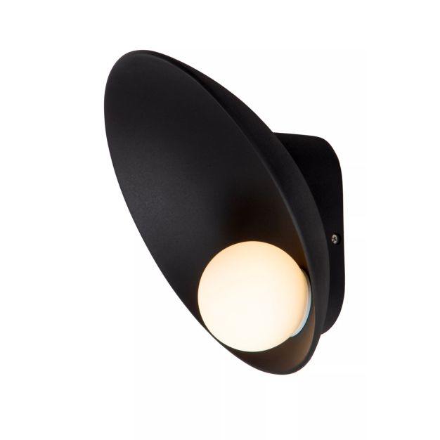 Lucide Raynell - applique murale - 23,5 x 15,5 x 23,5 cm - 6W LED dimmable inclus - noir