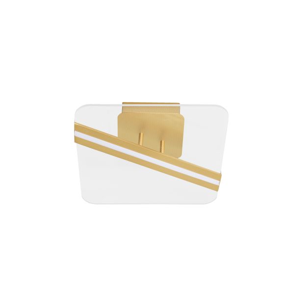 Nova Luce Jertuna - plafonnier - 32 x 32 x 11,5 cm - 21W LED inclus - or