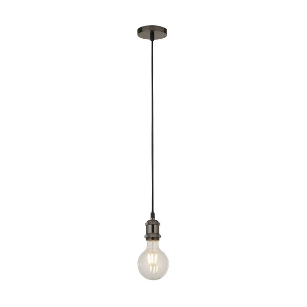 Searchlight Suspension - lampe suspendue - Ø 9,8 x 150 cm - noir chrome
