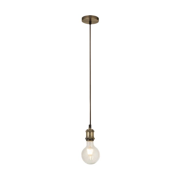 Searchlight Suspension - lampe suspendue - Ø 9,8 x 150 cm - laiton antique