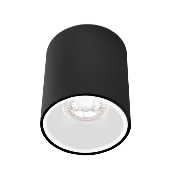Century Italia Essenza - spot de construction 1L - Ø 8 x 9,8 cm - blanc et noir