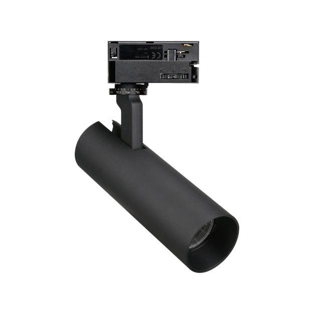 Maxlight Shinemaker - spot sur rail - système de rail triphasé - Ø 5,5 x 19,6 cm - 15W LED dimmable inclus - noir