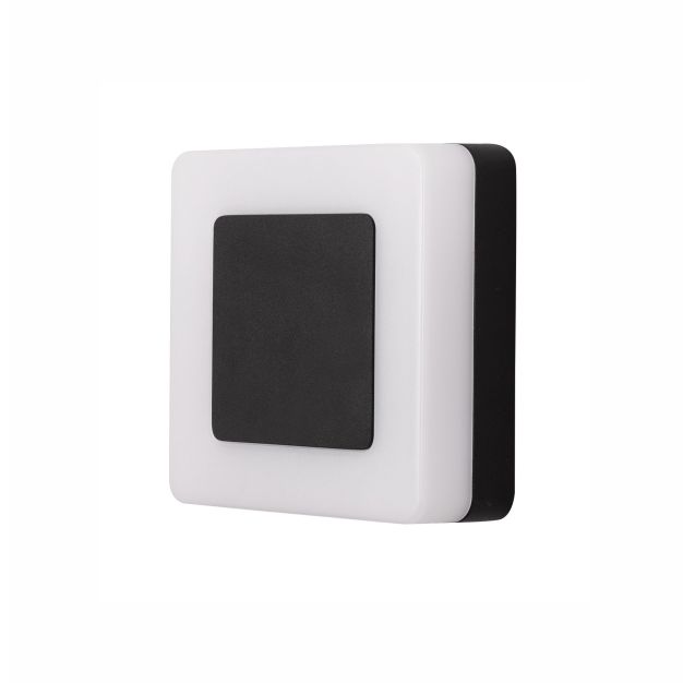 Nova Luce Tune - applique d'extérieur - 15 x 5,5 x 15 cm - 9W LED inclus - IP65 - noir et blanc