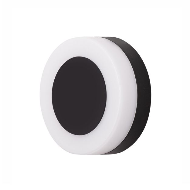 Nova Luce Tune - applique d'extérieur - Ø 15 x 5,5 cm - 9W LED inclus - IP65 - noir et blanc
