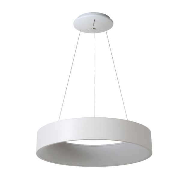 Lucide Talowe Led - lampe suspendue - Ø 60 x 142 cm - 39W LED dimmable inclus - blanc