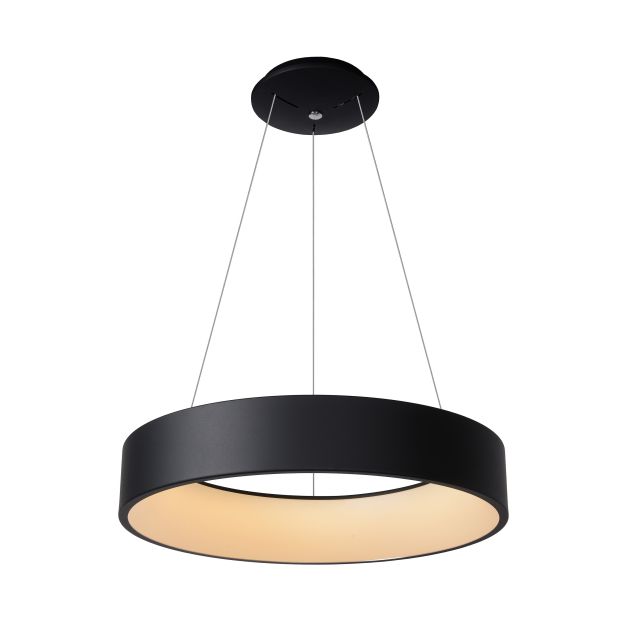 Lucide Talowe LED - lampe suspendue - Ø 60 x 117 cm - 39W LED dimmable inclus - noir