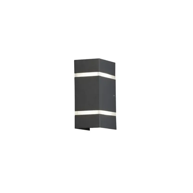 Konstsmide Cremona - applique murale extérieure - 8,5 x 11,5 x 19,5 cm - 6W LED inclus - IP54 - anthracite