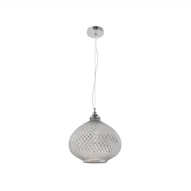 Nova Luce Boho - lampe suspendue - Ø 28 x 120 cm - chrome