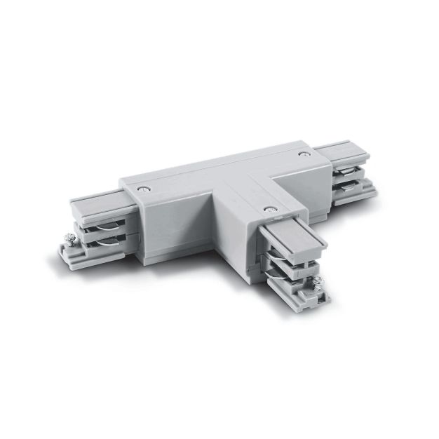 ONE Light Square Track Accessories - Connecteur en T gauche - Système de rail triphasé - 16A - blanc