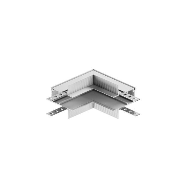 VK Lighting Eiva - système de rail magnétique - profilé d'angle d'encastrement vertical pour plaques de plâtre de 12 mm - 10 x 10 x 2,63 cm - dimmable DALI - blanc