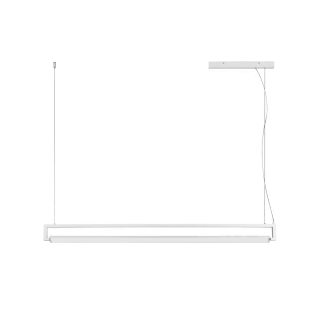 Nova Luce Line - lampe suspendue - 130 x 4,2 x 150 cm - 38W LED inclus - blanc sable