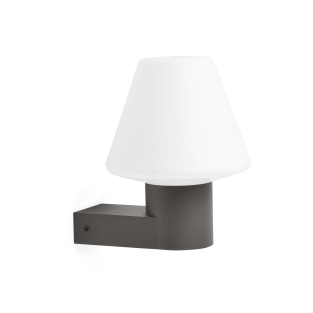 Faro Mistu - applique murale - 18 x 19 x 22 cm - IP44 - gris foncé