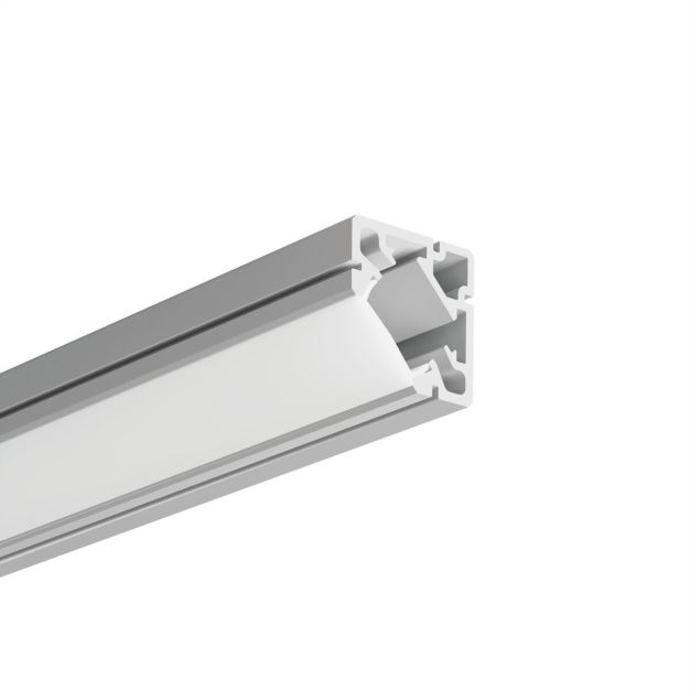 Klus 45-plus - profilé LED d’angle - 1,9 x 1,9 cm - argent anodisé
