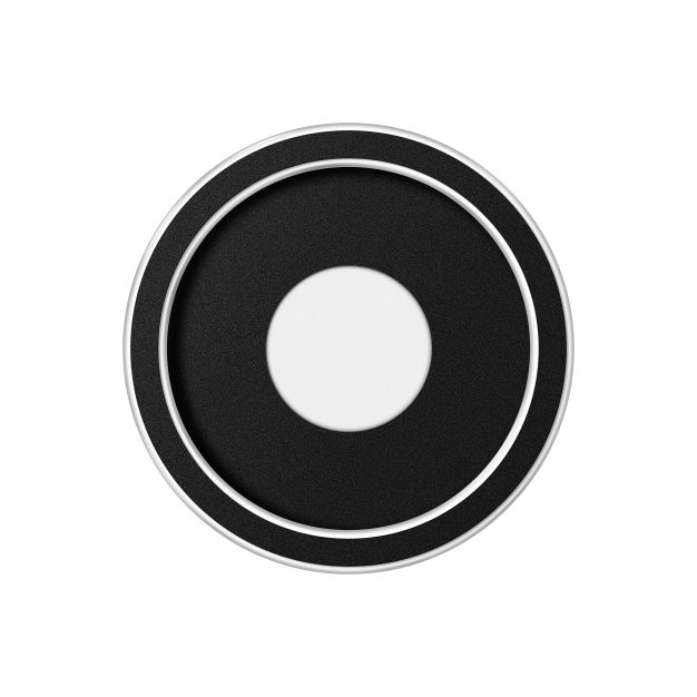 ETH Loïs - plafonniers - Ø 23 x 6 cm - 3 niveaux de gradation - 15W LED inclus - IP44 - noir