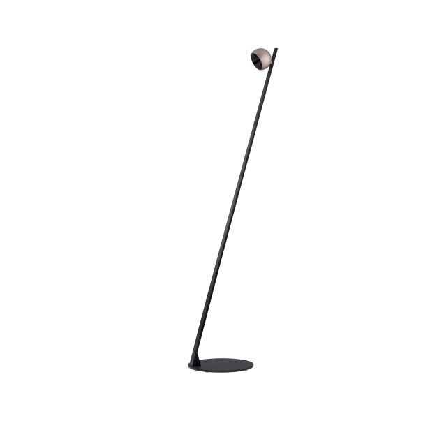 Nova Luce Lusa - lampadaire - Ø 30 x 146,5 cm - 6W dimmable LED inclus - café moka et noir