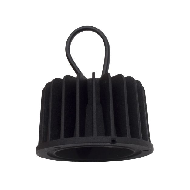 Nova Luce Cob - Module LED - Ø 6,3 x 3,8 cm - 10W LED inclus non-dimmersible - IP44 - noir - couleur de lumière blanche