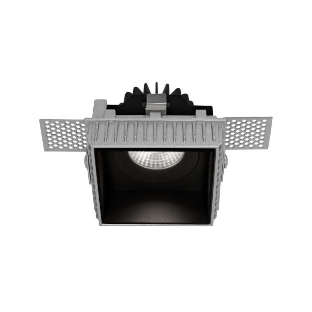 Nova Luce Belluno - spot encastrable sans garniture - 73 x 73 mm, 96 x 96 mm taille d'encastrement - IP54 - noir