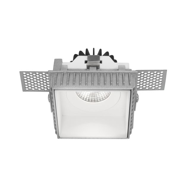 Nova Luce Belluno - spot encastrable sans garniture - 73 x 73 mm, 96 x 96 mm taille d'encastrement - IP54 - blanc