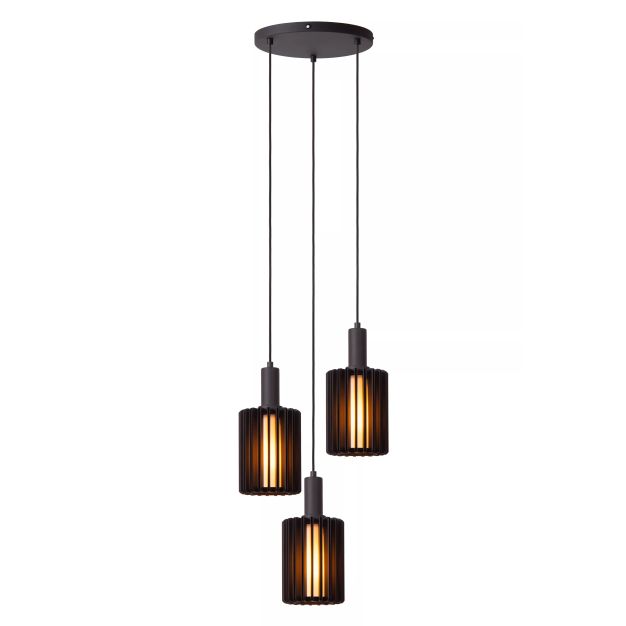 Lucide Lambres - lampe suspendue - Ø 40 x 164 cm - noir