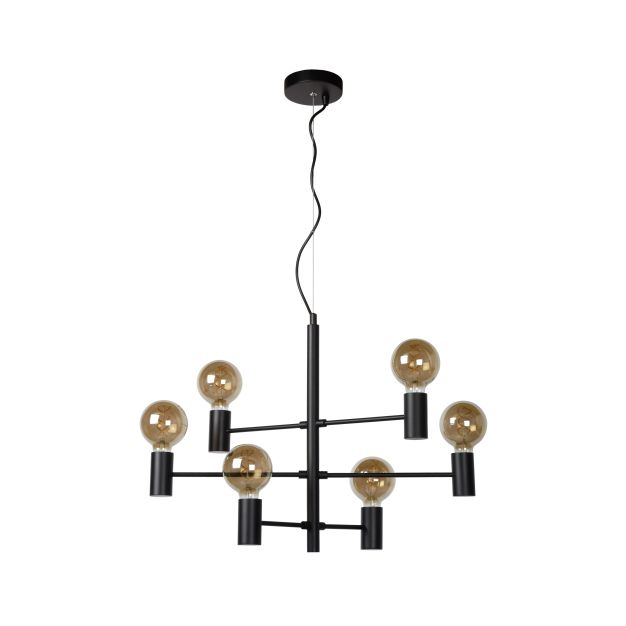 Lucide Leanne - lampe suspendue - 65 x 32 x 175 cm - noir